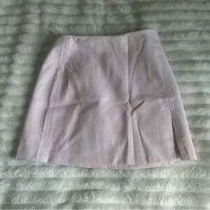 Sunday Best By Aritzia Womens US0 Baby Pink Faux Leather Mini Skirt